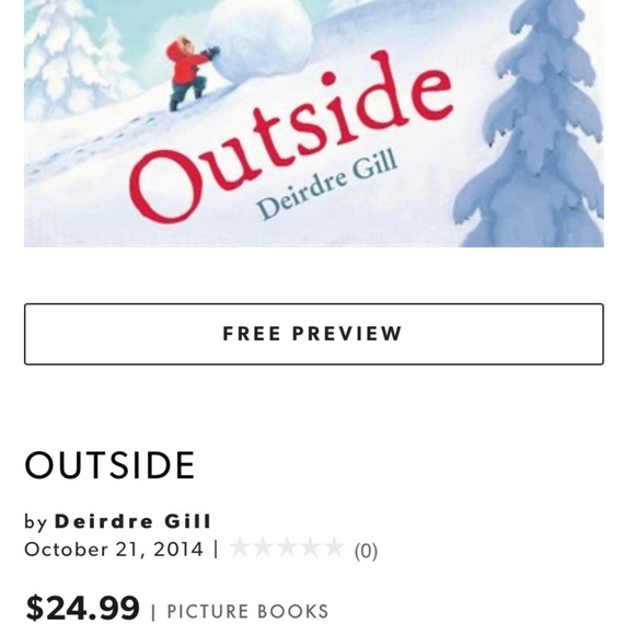 Hardcover “Outside” by Dierdre Gill - Picture 7 of 9